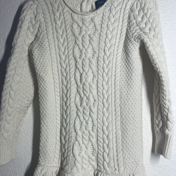 Polo Ralph Lauren cream cable sweater dress - Picture 2 of 6